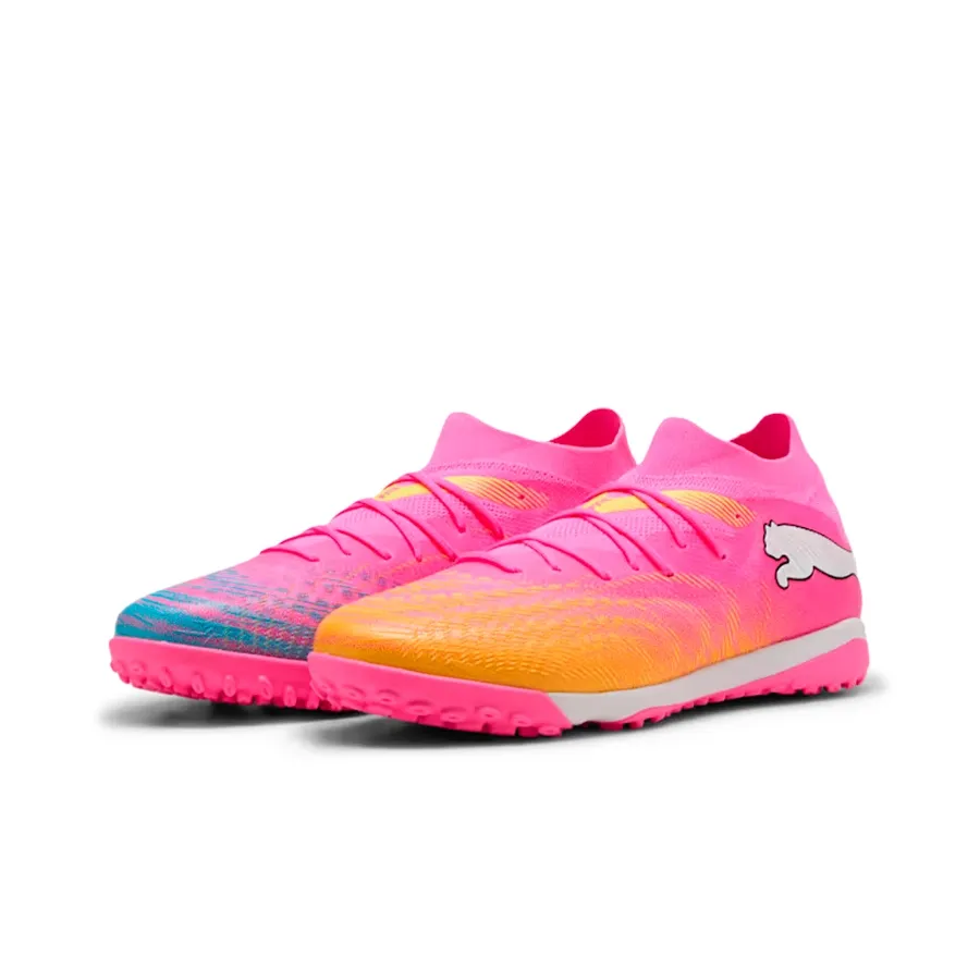 Imagen 1 de 7 de Botines Puma Future 9 Match Tf-ROSA FLUOR/TURQUESA/AMARILLO FLUOR
