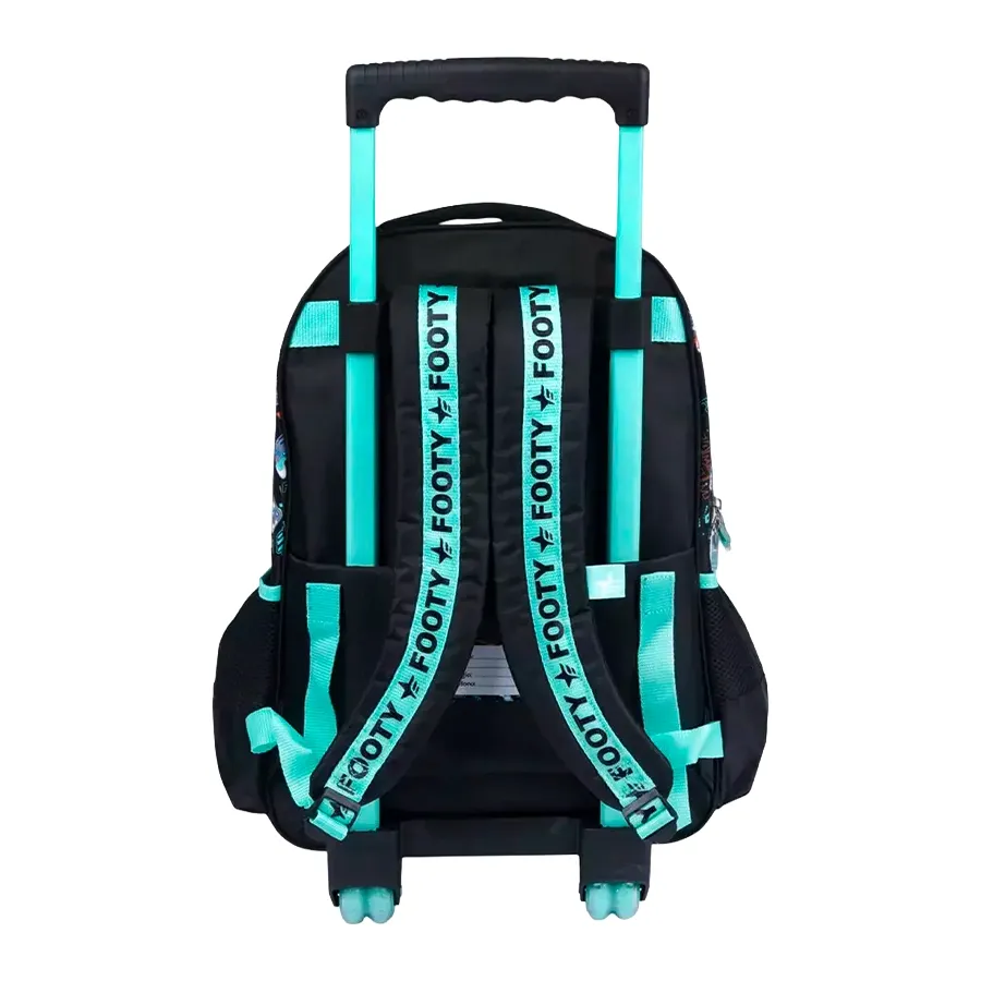 Imagen 2 de 4 de Mochila Footy C/Carro 18"Pro Gamer-VERDE/NEGRO