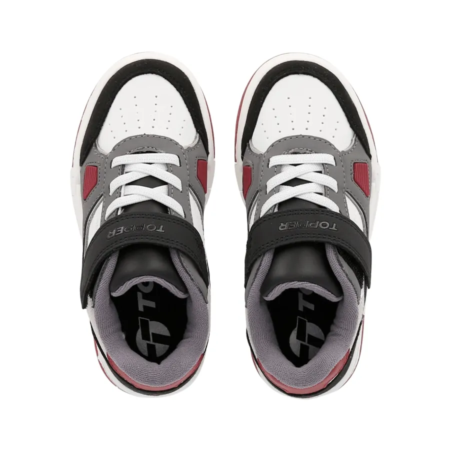 Imagen 3 de 5 de Zapatillas Topper Quarter Kids-BLANCO/NEGRO/GRIS
