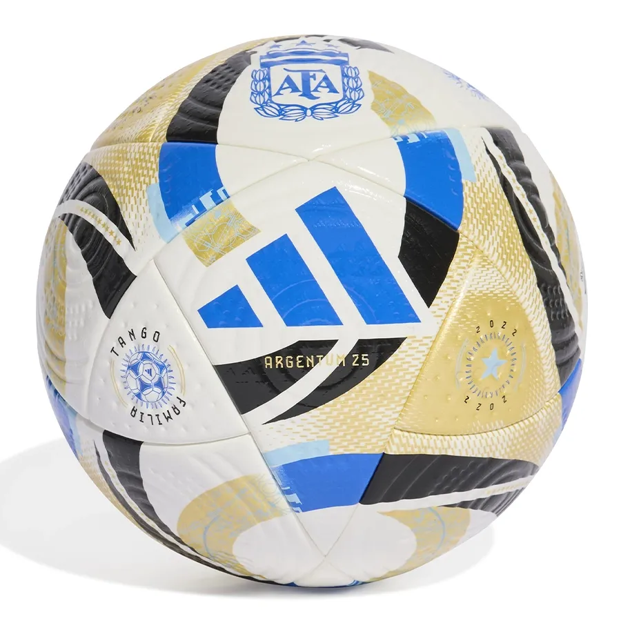 Imagen 1 de 4 de Pelota adidas Pro Argentina AFA25-BLANCO/NEGRO/DORADO/AZUL