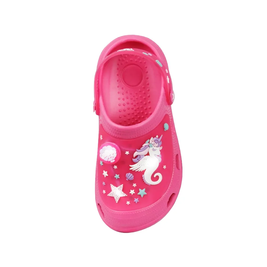 Imagen 2 de 4 de Sandalias Footy clogs Con Luces Unicornio 25-FUCSIA/VIOLETA