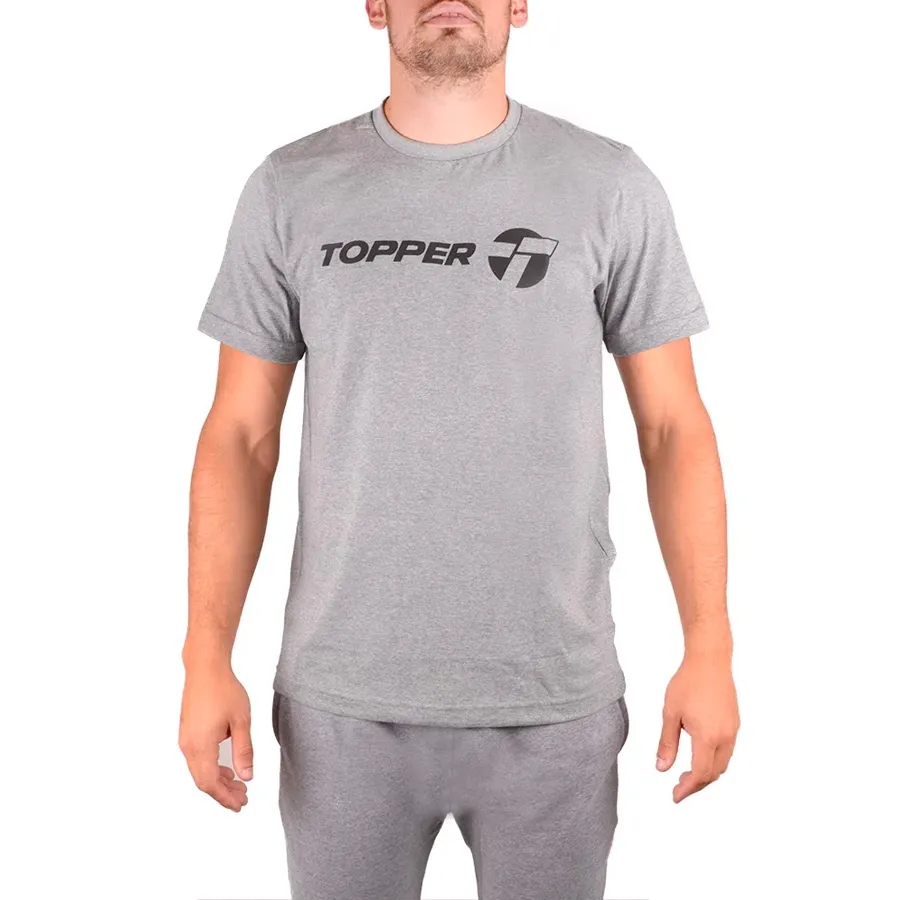 Imagen 0 de 3 de Remera Topper Brand-GRIS/NEGRO