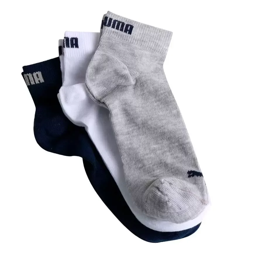 Imagen 0 de 1 de Medias Puma Quarter Tripack-BLANCO/AZUL/GRIS