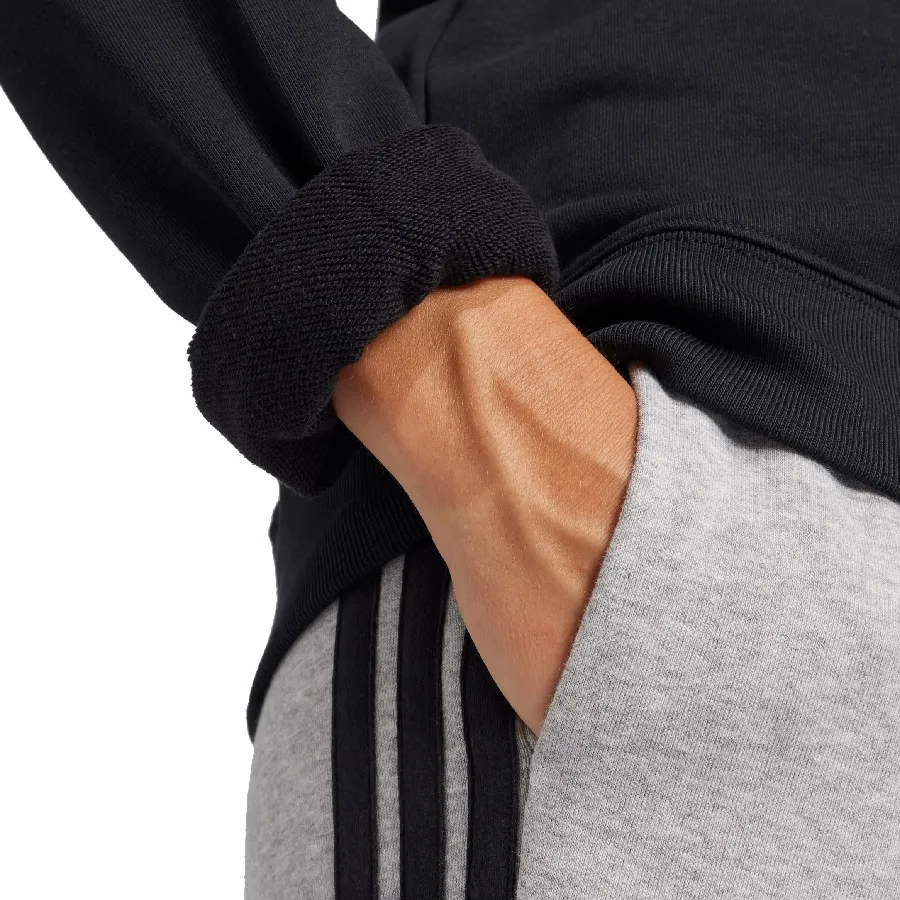 Imagen 4 de 5 de Buzo adidas Essentials Linear French Terry-NEGRO/BLANCO