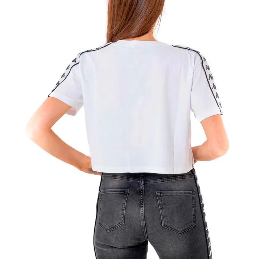 Imagen 2 de 5 de Remera Kappa 222 Banda Apua-BLANCO/NEGRO