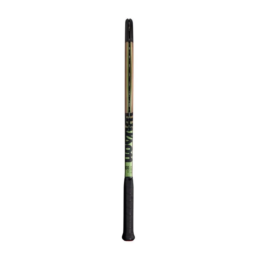 Imagen 2 de 5 de Raqueta Wilson Blade 100L V8-VERDE OLIVA/NEGRO
