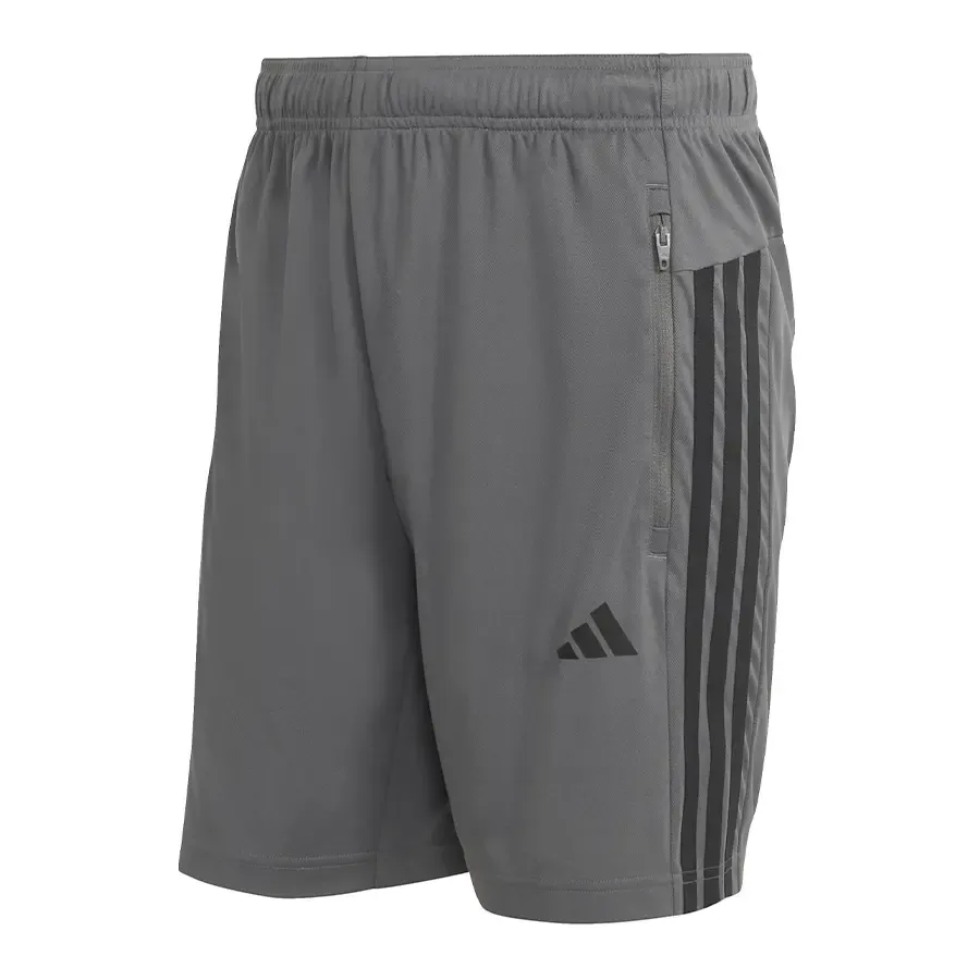 Imagen 2 de 5 de Short adidas Workout Essentials Base 3 Stripes-GRAFITO/NEGRO
