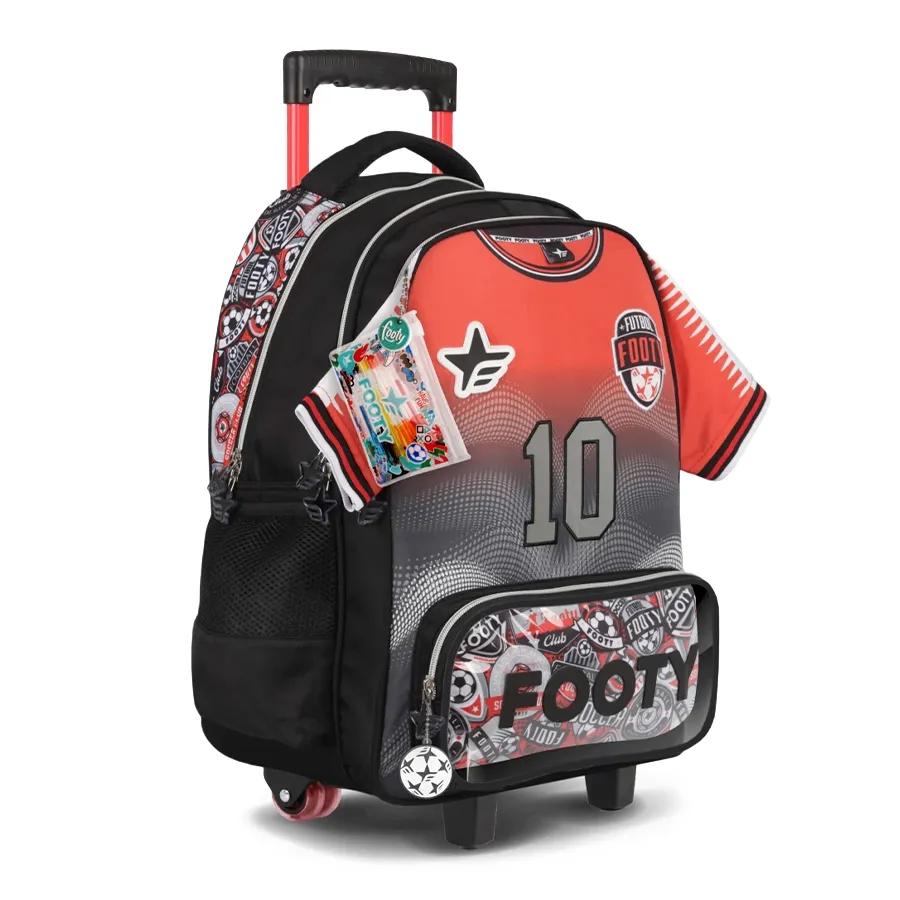 Imagen 1 de 3 de Mochila Footy Carro 18" Dream Team-ROJO/NEGRO