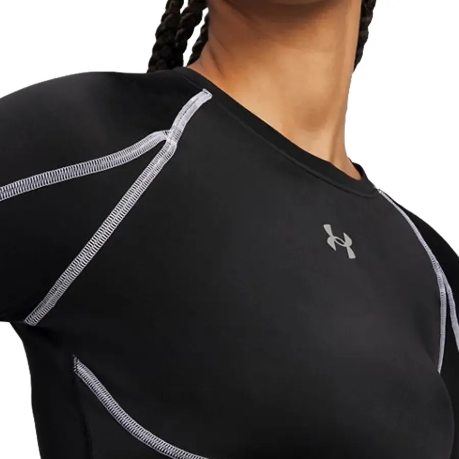 Imagen 2 de 3 de Remera Under Armour Heatgear Elite Ls-NEGRO