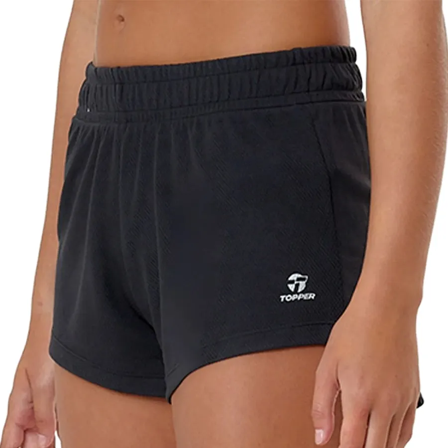 Imagen 2 de 3 de Shorts Topper Short Mujer Training Básico-NEGRO