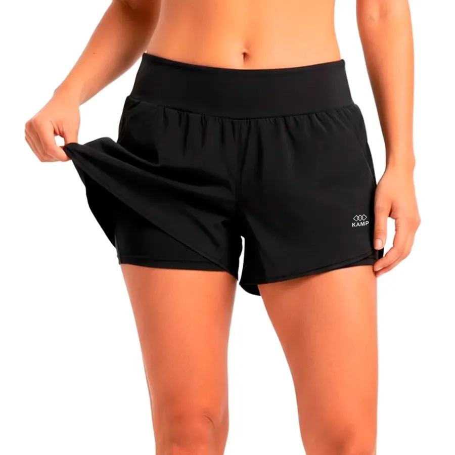 Imagen 2 de 3 de Short Kamp Con Calza 26-NEGRO