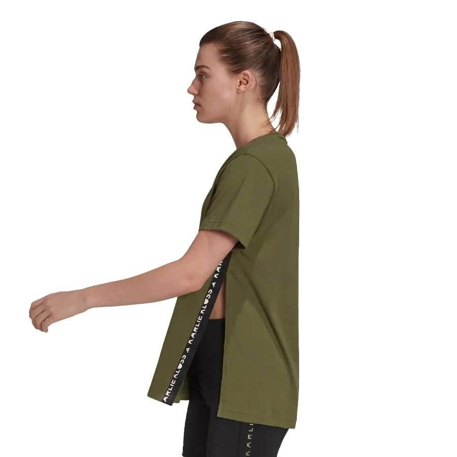 Imagen 2 de 7 de Remera adidas Karlie Kloss-VERDE/NEGRO