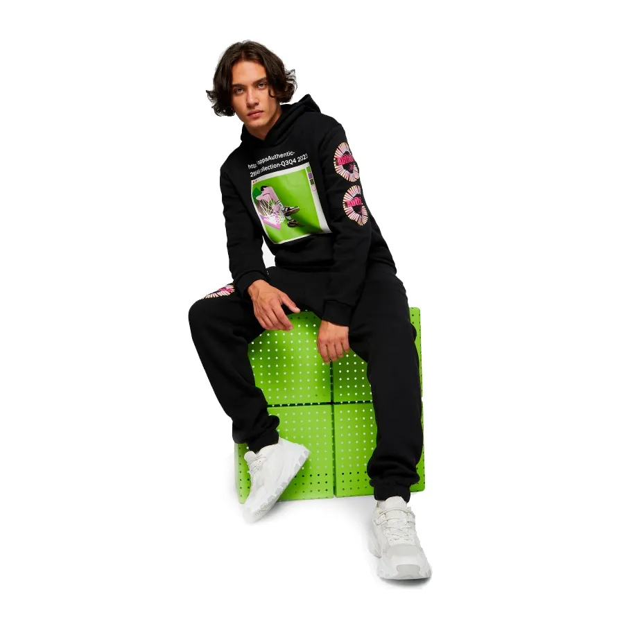 Imagen 3 de 5 de Pantalón Kappa Authentic Graphik Giachi-NEGRO