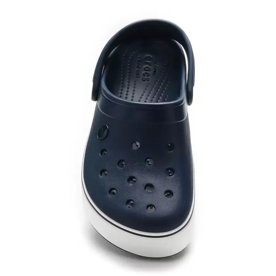 Imagen 1 de 4 de Ojotas Crocs Crocband Platform Clog-MARINO/BLANCO