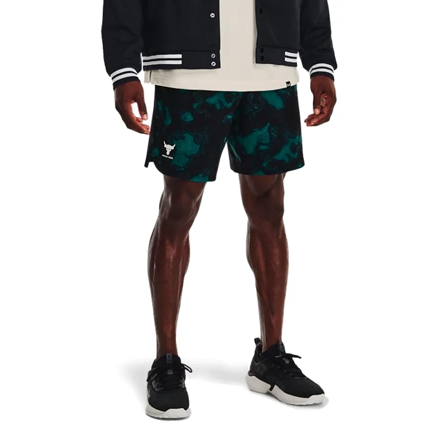 Imagen 1 de 9 de Shorts Under Armour Project Rock-NEGRO/VERDE