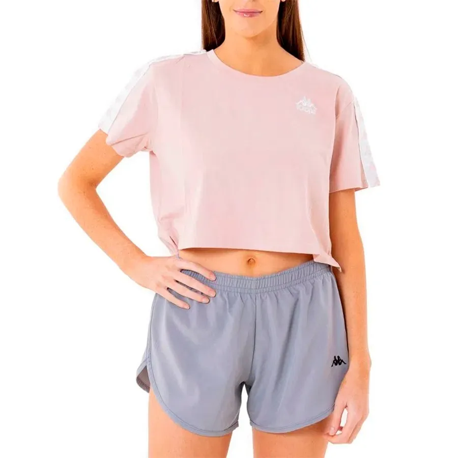 Imagen 3 de 5 de Remera Kappa 222 Banda Apua-ROSA/BLANCO