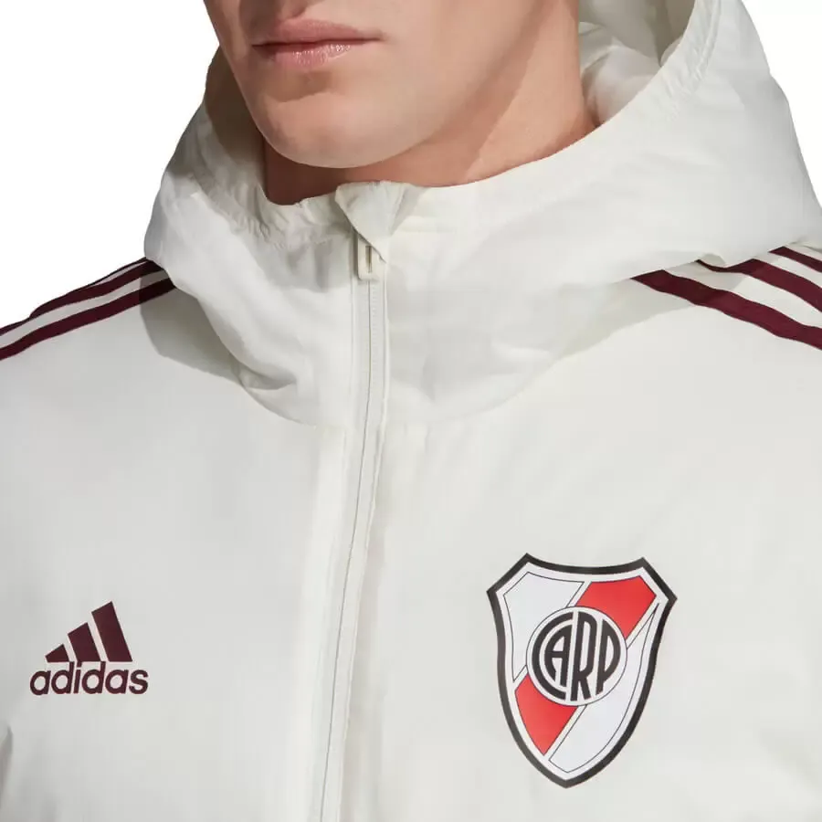 Imagen 2 de 4 de Campera adidas De Invierno River Plate-BLANCO