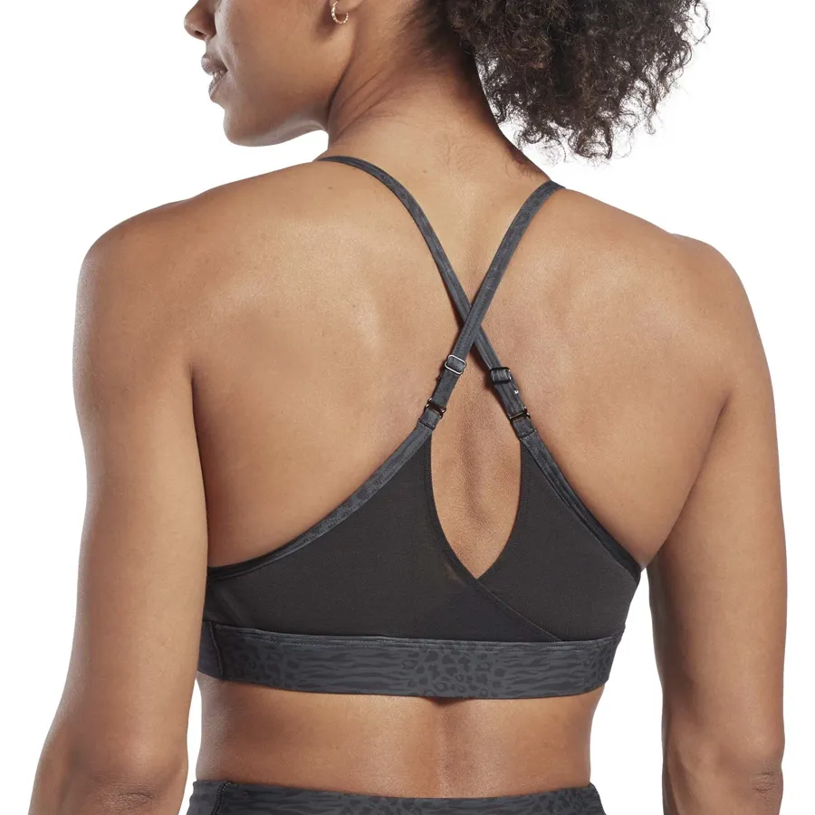 Imagen 5 de 6 de Top Reebok Lux Strappy Bra Aop Ms-NEGRO