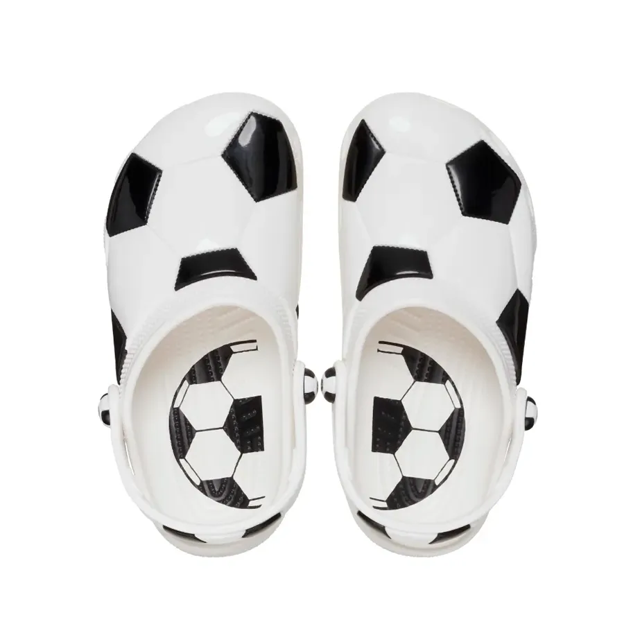 Imagen 4 de 6 de Ojotas Crocs Classic Soccer Ball Clog-BLANCO/NEGRO