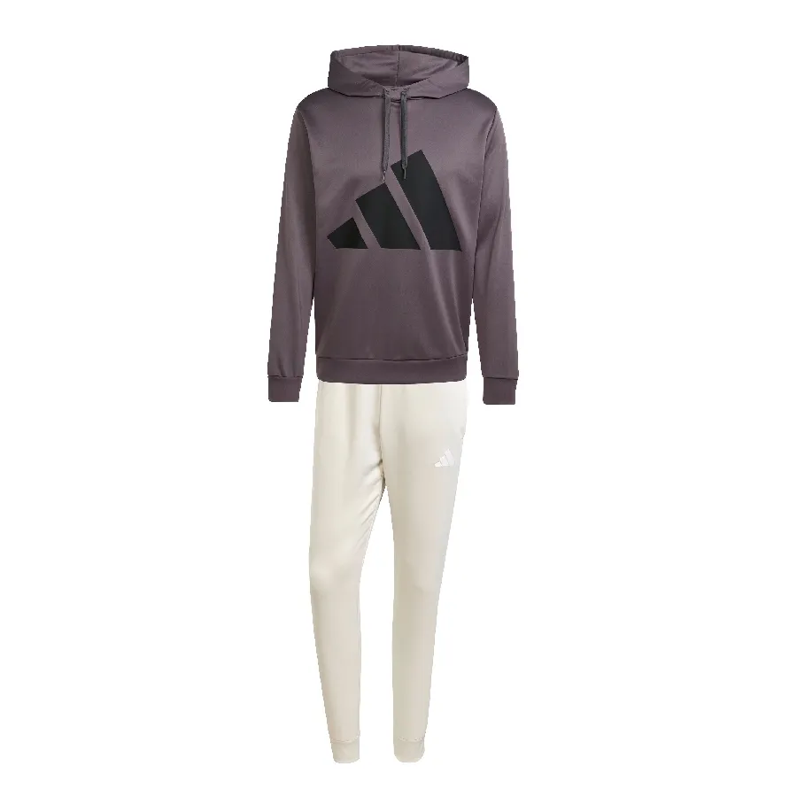 Imagen 1 de 6 de Conjunto adidas Sportswear Big Logo French Terry Hooded-GRIS/CREMA