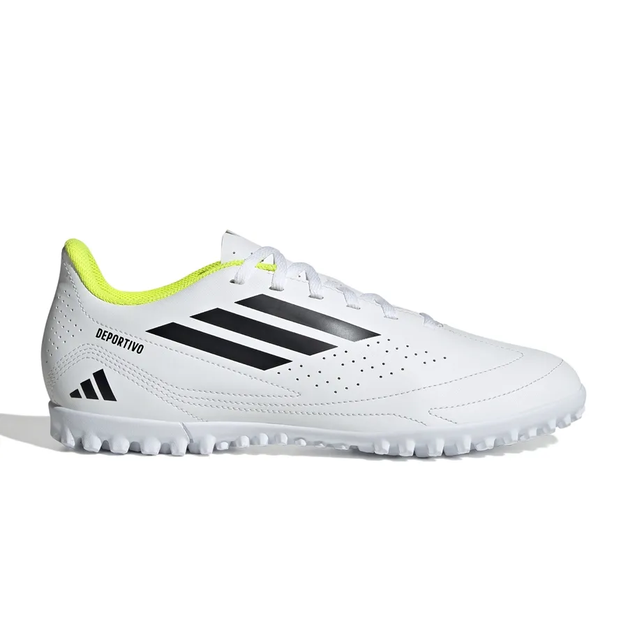 Imagen 0 de 7 de Botines adidas Deportivo III Tf-BLANCO/NEGRO/AMARILLO FLUOR