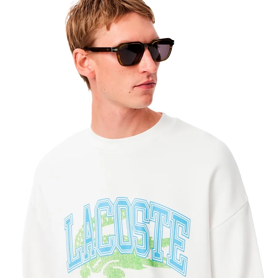 Imagen 3 de 4 de Buzo Lacoste -BLANCO/CELESTE