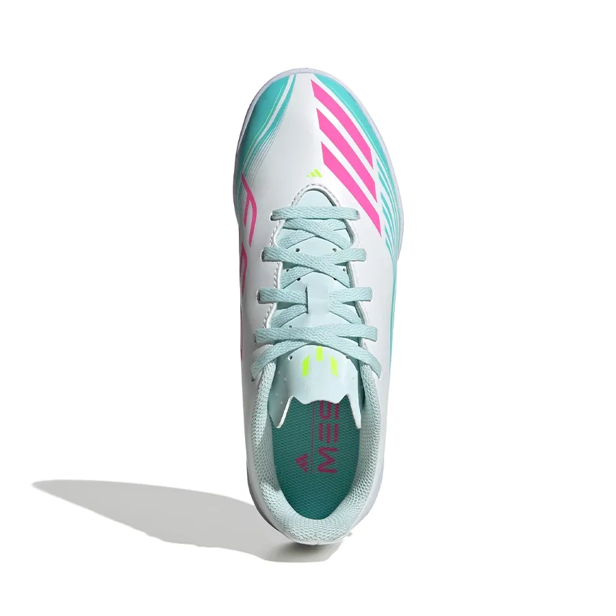 Imagen 3 de 7 de Botines adidas padel F50 Messi Club In-BLANCO/TURQUESA/FUCSIA