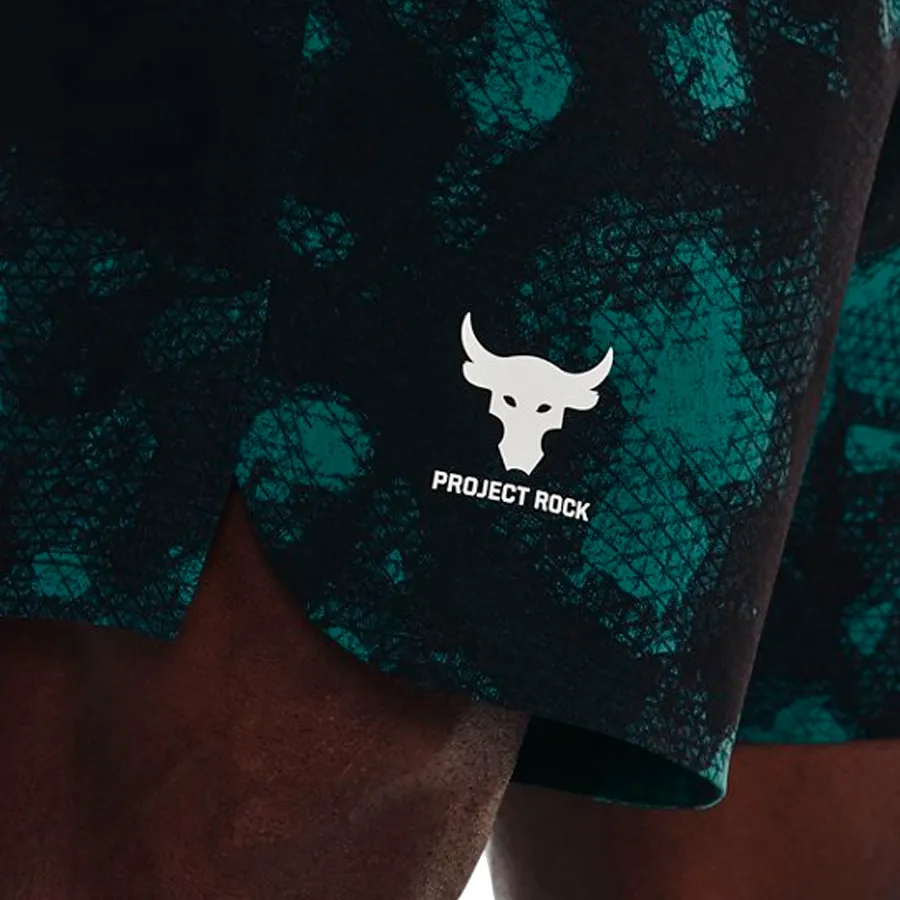 Imagen 7 de 9 de Shorts Under Armour Project Rock-NEGRO/VERDE