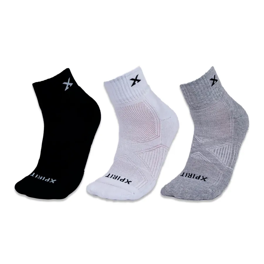 Imagen 0 de 1 de Medias Xpirit Pack X3 Icon Quarter-NEGRO/BLANCO/GRIS