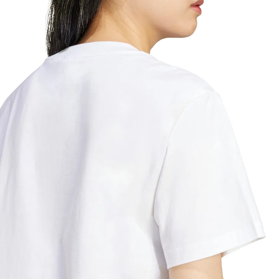 Imagen 3 de 5 de Remera adidas Essentials Logo Pequeño Algodón-BLANCO