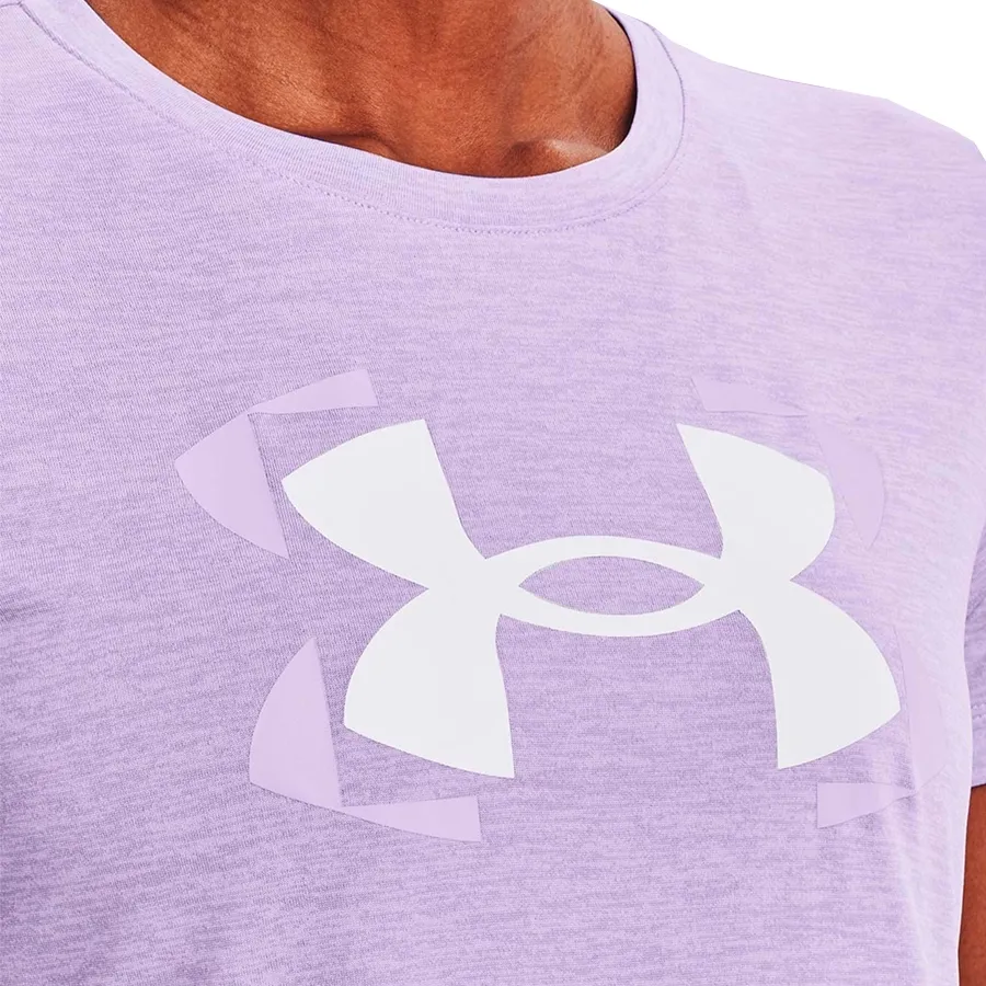 Imagen 4 de 5 de Remera Under Armour Tech Twist-LILA/BLANCO