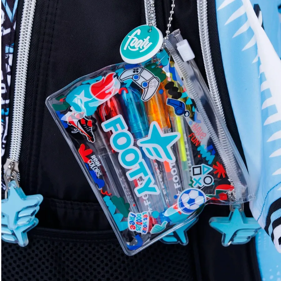 Imagen 5 de 7 de Mochila Footy Carro 18" Dream Team-CELESTE/NEGRO