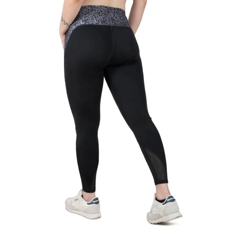 Imagen 1 de 2 de Calza Reebok Running AOP Tigth-NEGRO/GRIS