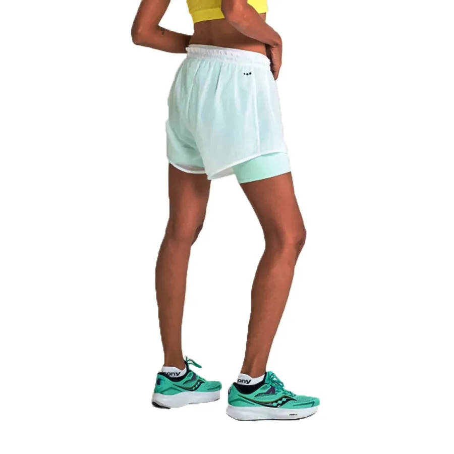 Imagen 2 de 6 de Shorts Saucony Elevate 4"-VERDE AGUA/BLANCO