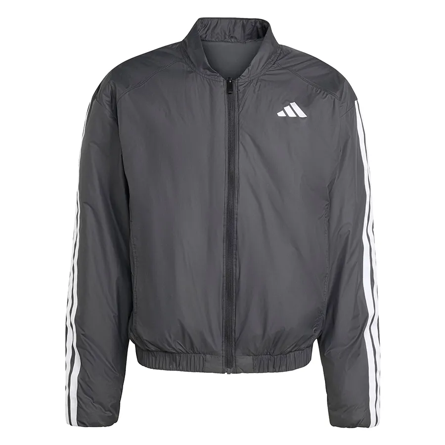 Imagen 1 de 4 de Campera adidas Bómber Essentials 3 Stripes-NEGRO