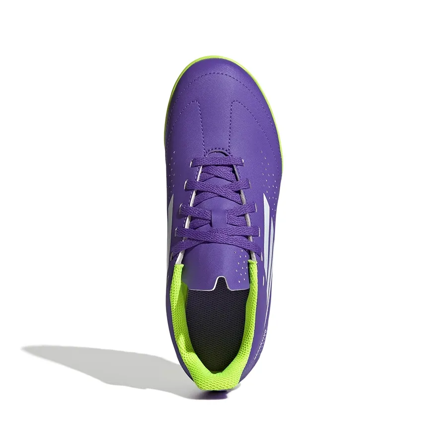 Imagen 3 de 6 de Botines adidas Deportivo III Tf J-MORADO/AMARILLO FLUOR