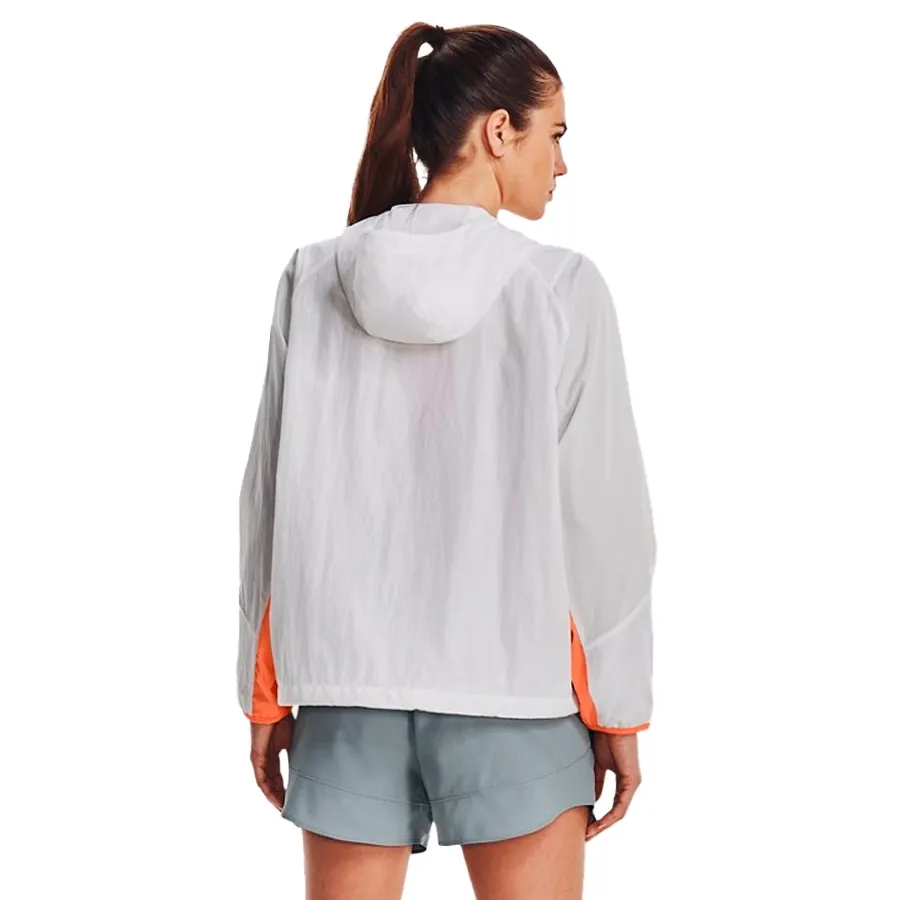 Imagen 2 de 9 de Buzo Under Armour Rush Wove Anorak-BLANCO/NARANJA