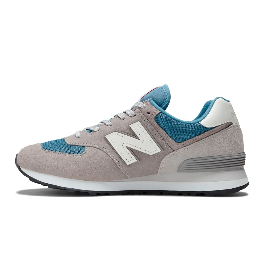 Imagen 2 de 7 de Zapatillas New Balance 574-GRIS/AZUL/NATURAL