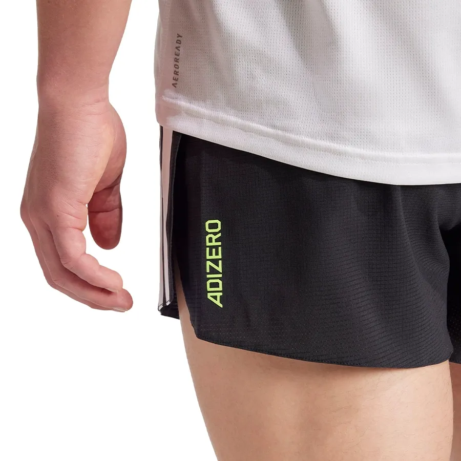 Imagen 4 de 5 de adidas Shorts Adizero Running-NEGRO/BLANCO
