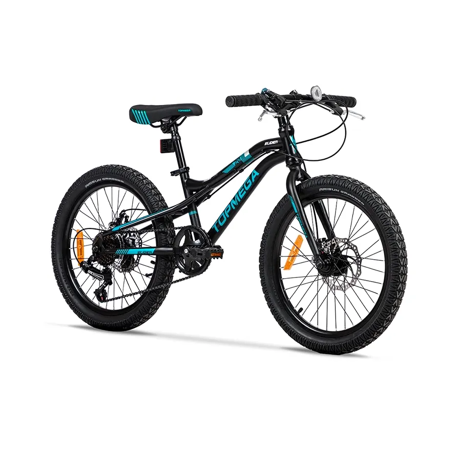 Imagen 1 de 10 de Bicicleta TopMega Slider R20-NEGRO/CELESTE
