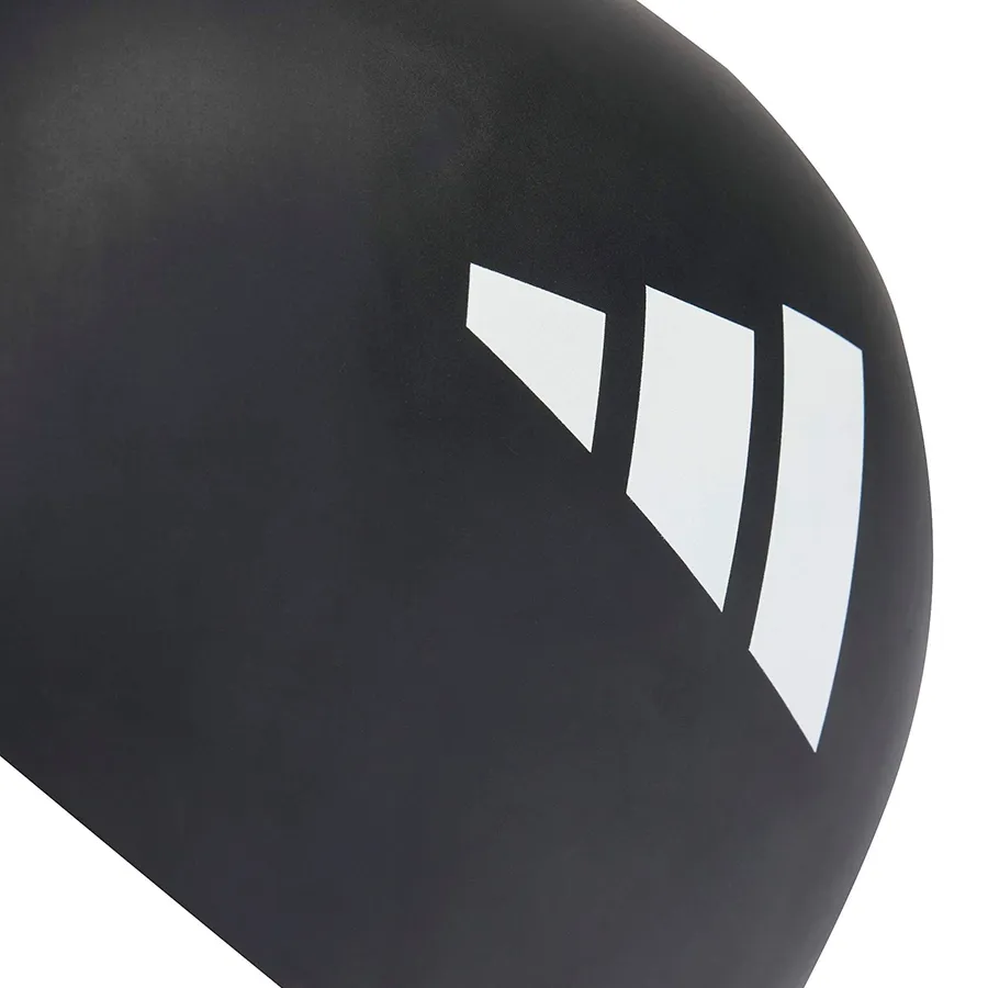 Imagen 3 de 4 de Gorro adidas De Natacion 3 Stripes-NEGRO