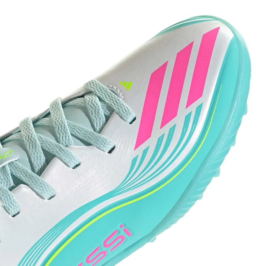 Imagen 5 de 7 de Botines adidas F50 Messi League Tf-BLANCO/TURQUESA/FUCSIA