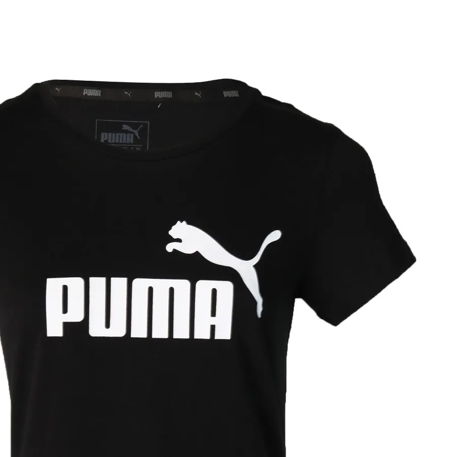 Imagen 3 de 4 de Remera Puma Ess Logo-NEGRO/BLANCO