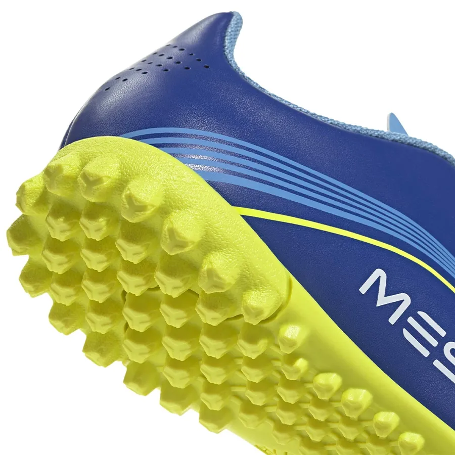 Imagen 6 de 7 de Botines adidas F50 Messi Club Tf J-AZUL FRANCIA/AMARILLO FLUOR/CELESTE