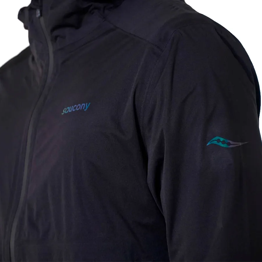 Imagen 4 de 6 de Campera Saucony Hurricane Waterproof-NEGRO