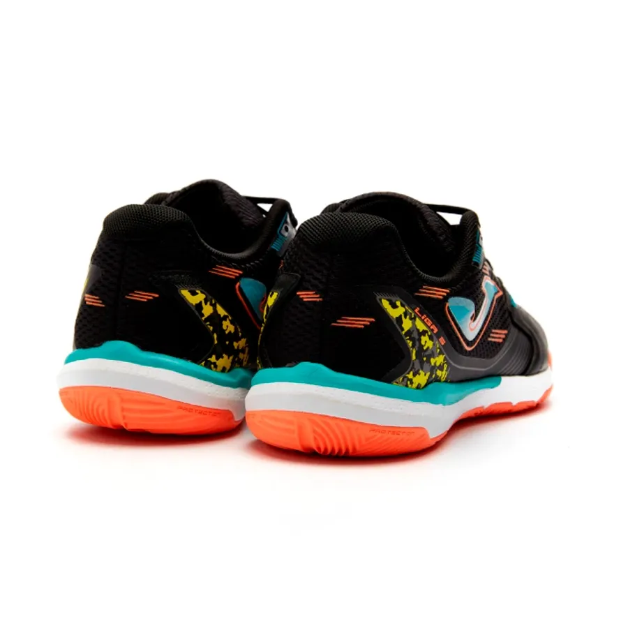 Imagen 3 de 6 de Botines Joma Liga 5 In-NEGRO/NARANJA/PLATA