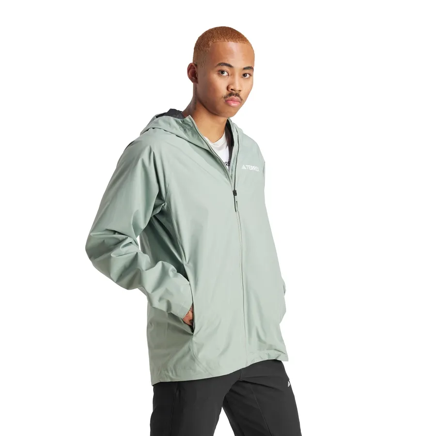 Imagen 3 de 7 de Campera adidas Terrex Multi 2L Rain J-VERDE AGUA