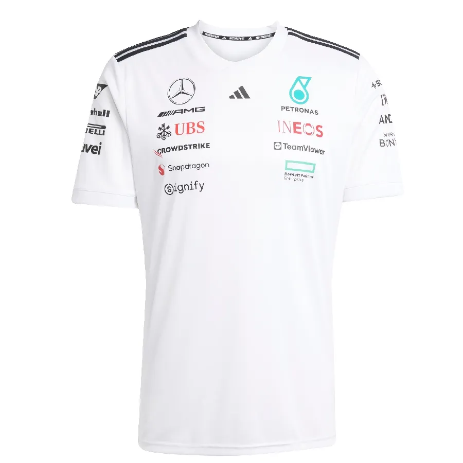 Imagen 2 de 5 de Camiseta adidas De Piloto Mercedes - AMG Petronas F1 Team-BLANCO