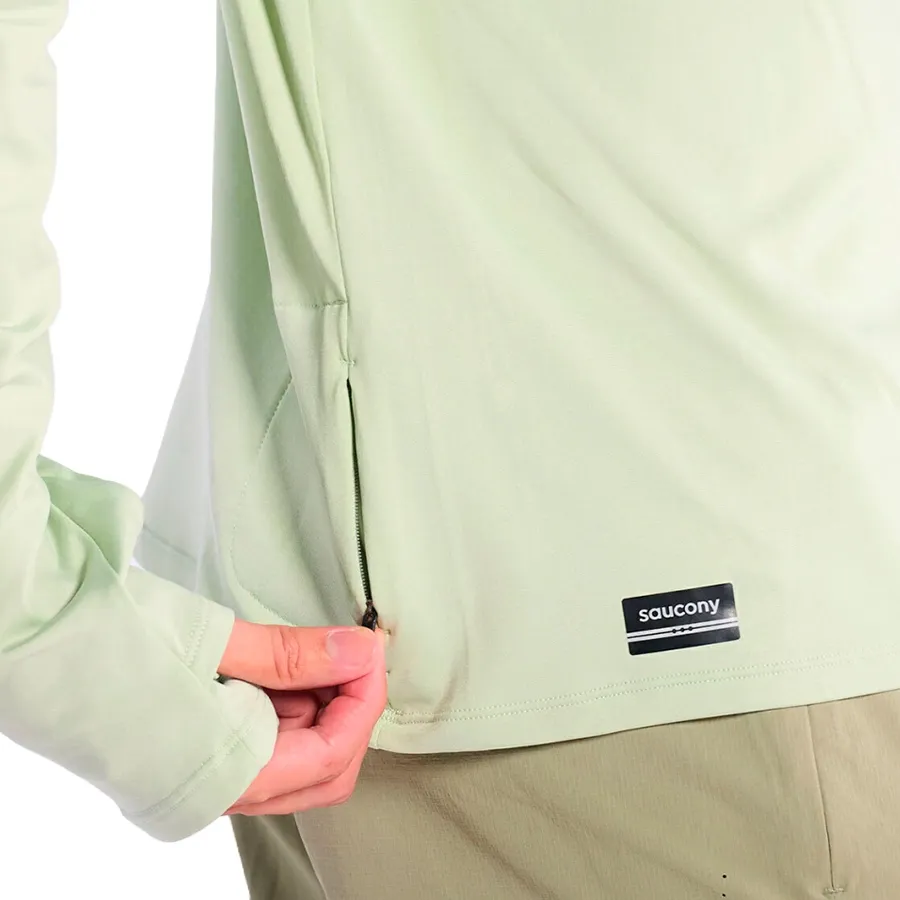 Imagen 3 de 5 de Campera Saucony Triumph Brushed 1/2 Zip-VERDE AGUA