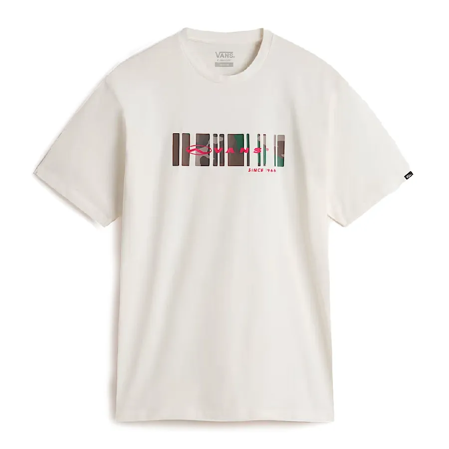 Imagen 1 de 2 de Remera Vans Scanner SS-BLANCO/CAMUFLADO/ROSA